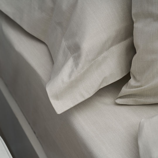 Charalambidis Textiles Leopard Bed Sheet Double 200x260cm Beige