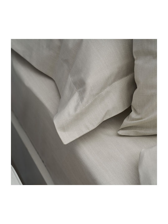 Charalambidis Textiles Salonica Σεντόνι Υπέρδιπλο 230x260εκ. Μπεζ