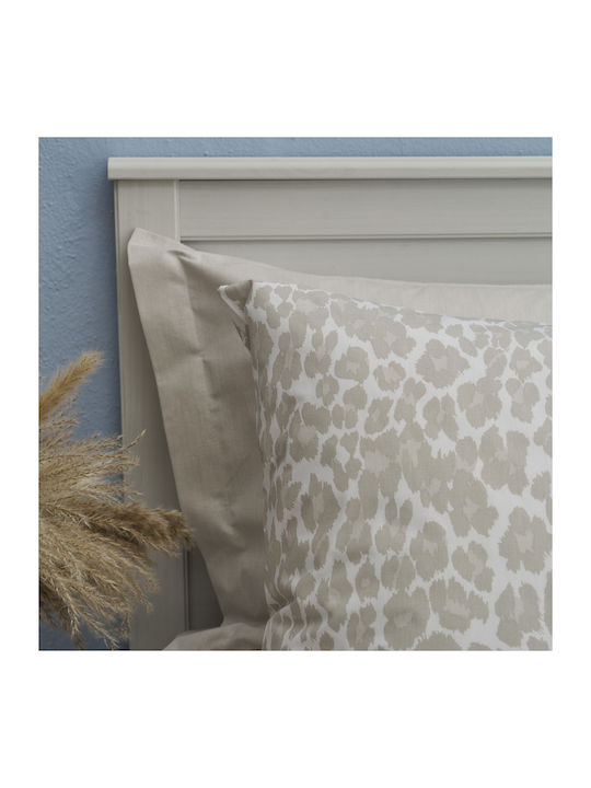Charalambidis Textiles Leopar Σεντόνι Υπέρδιπλο με Λάστιχο 160x260εκ. 1