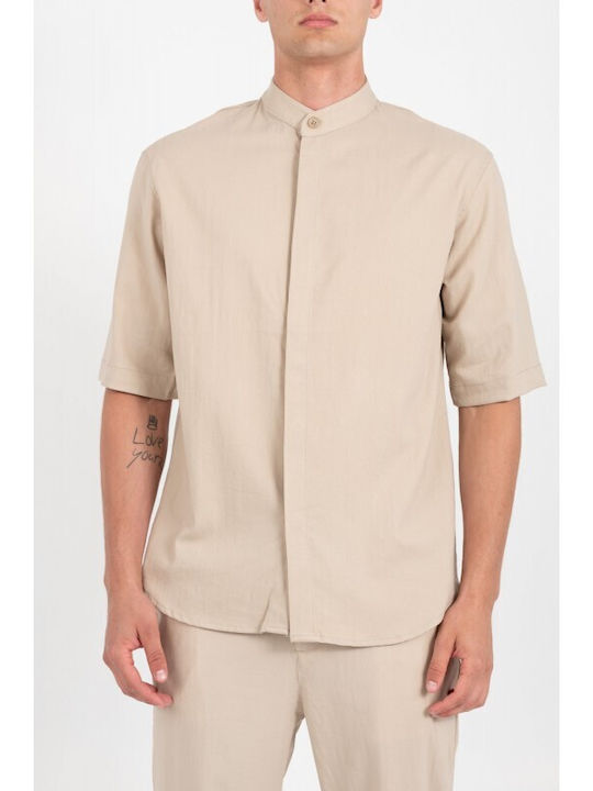 Μακρυμάνικo Overshirt Beige