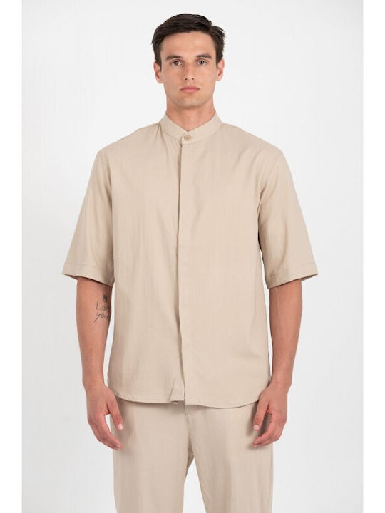 Μακρυμάνικo Overshirt Beige