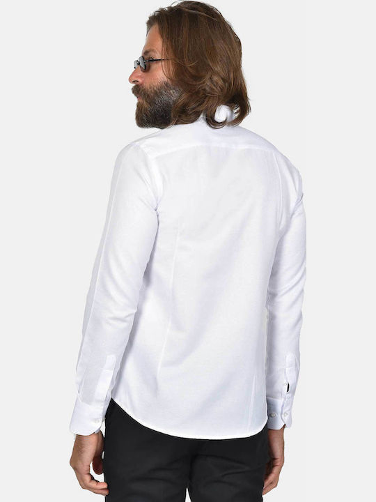 Long Sleeve Shirt in Narrow Fit White