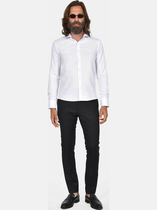 Long Sleeve Shirt in Narrow Fit White