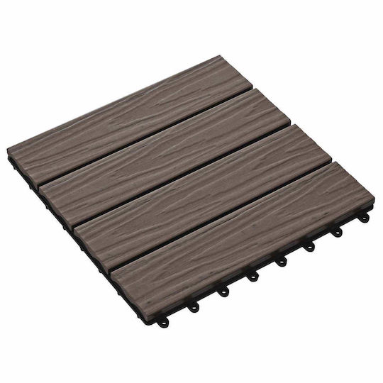vidaXL Placă Pentru Pardoseală De Grădină Din WPC 3x3cm 11 Bucăți