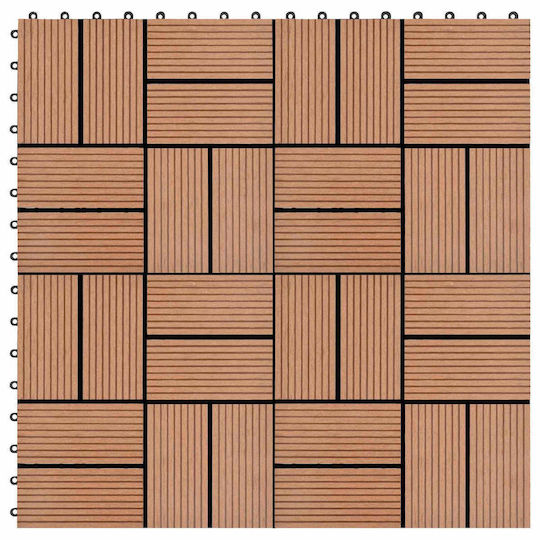vidaXL Material for Garden Flooring from WPC 30x30cm 11 Pieces