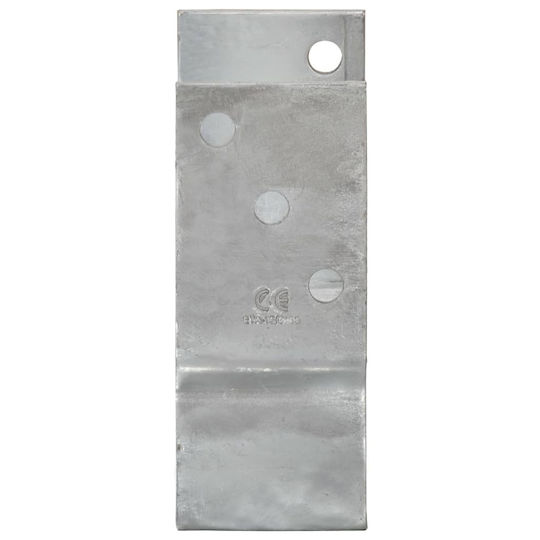 vidaXL Post Support for Garden Fence Made of Steel 7x6x15cm 12 Pieces Silver