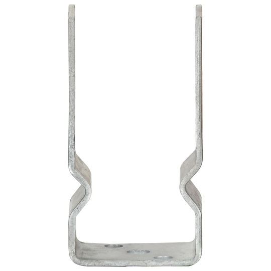vidaXL Post Support for Garden Fence Made of Steel 7x6x15cm 12 Pieces Silver