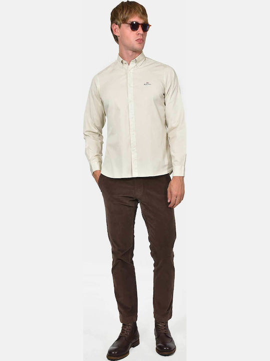 Langärmeliges Herrenhemd Beige