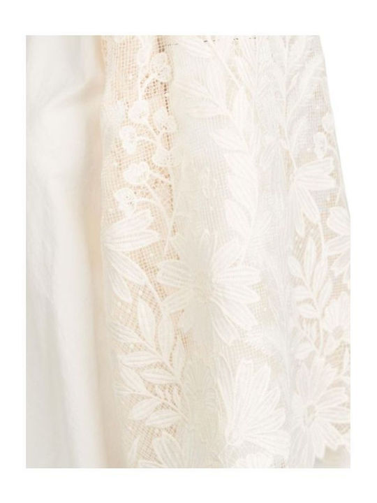 Women's Long Sleeve Blouse Ecru