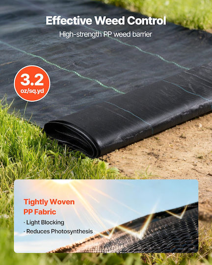 Vevor JBXBZ450FT32XNA92001V0 Αντιπαγετική Κουκούλα 90gr/m² 1.2x15.2m Μαύρο