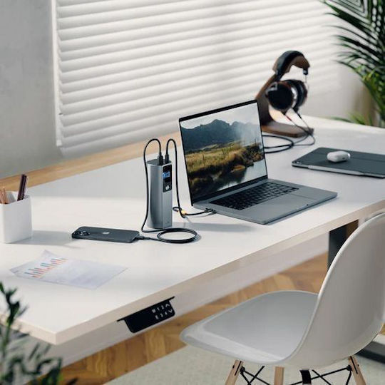 Alogic Ark Pro Power Bank 27600mAh 160W with USB-A Port and 2 USB-C Power Delivery Ports Gray