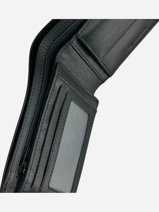 Portofel Bărbătesc din Piele cu RFID Negru