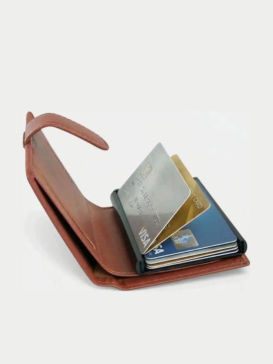 Δερμάτινο Ανδρικό Πορτοφόλι με RFID Ταμπά