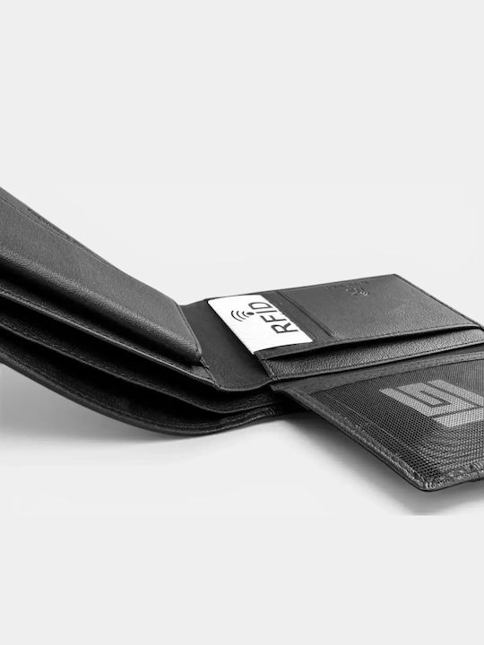 Δερμάτινο Ανδρικό Πορτοφόλι με RFID Μαύρο