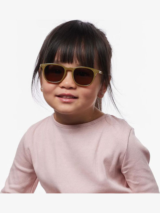 Izipizi #e Τετράγωνα Παιδικά Γυαλιά Ηλίου με Polarized Φακό Πράσινα για 3-5 Ετών