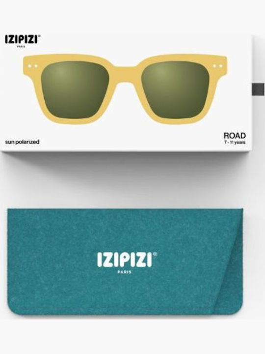 Izipizi #road Τετράγωνα Παιδικά Γυαλιά Ηλίου με Polarized Φακό Κίτρινα για 7-11 Ετών