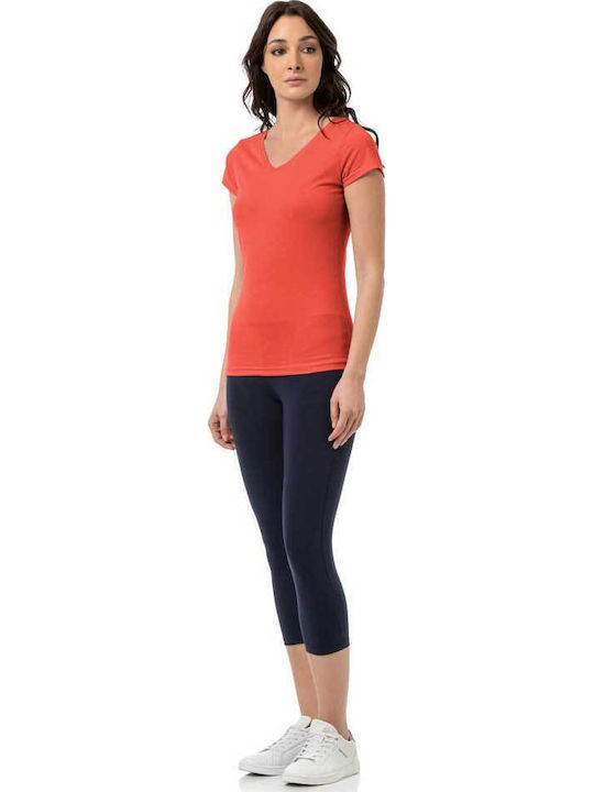 Damen Baumwoll Bluse Koralle