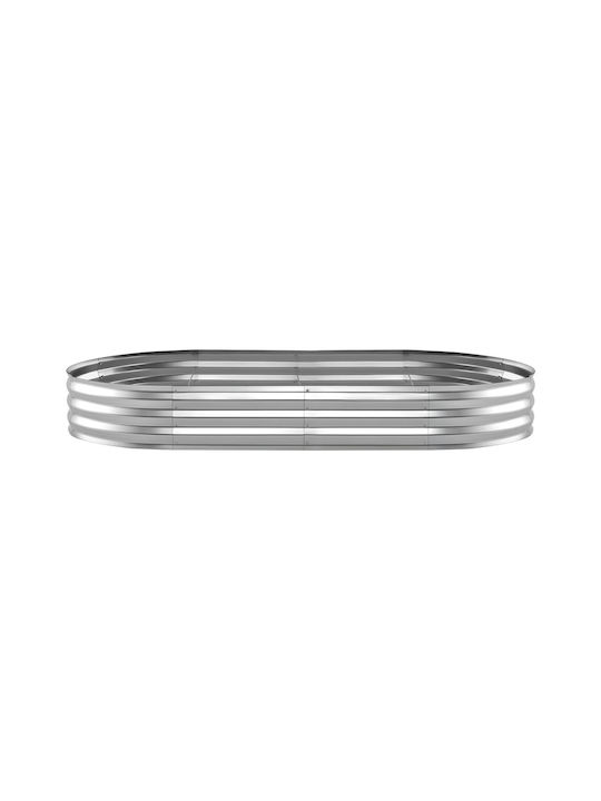 Vevor Metallischer Silberner Pflanzgefäß 240x120x30cm