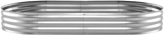 Vevor Γλάστρα Μεταλλική Ασημί 240x120x30εκ.