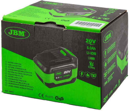 JBM Tool Battery Lithium 20V with Capacity 6Ah