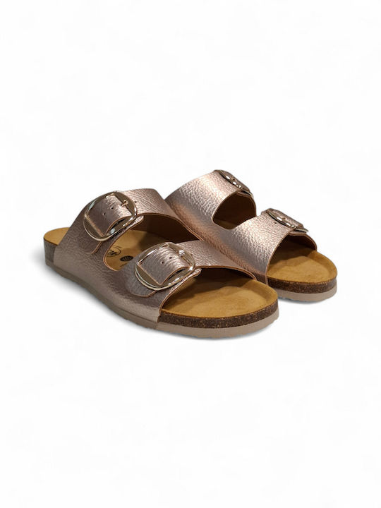 Leather Women's Sandals Rose Gold