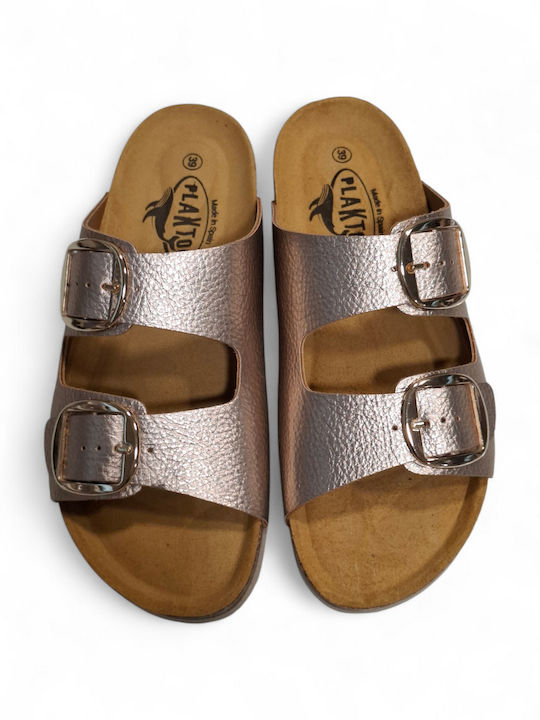 Leather Women's Sandals Rose Gold