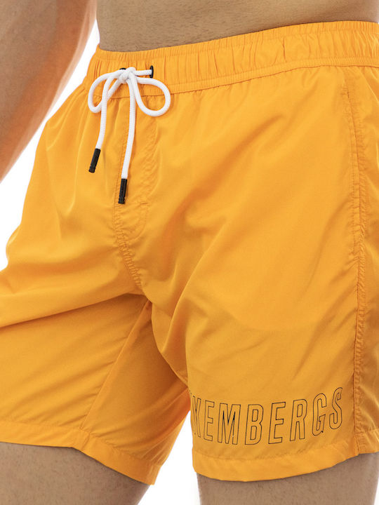 Costum De Baie Bărbați Pantaloni Scurți Portocalii Cu Dungi
