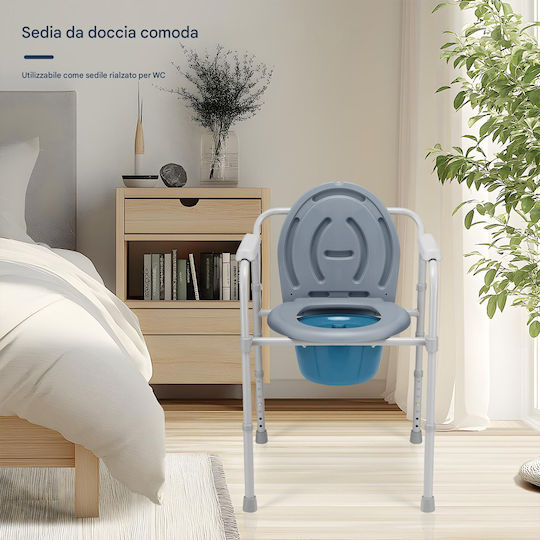 Bakaji Toilet Chair with Backrest 02001904
