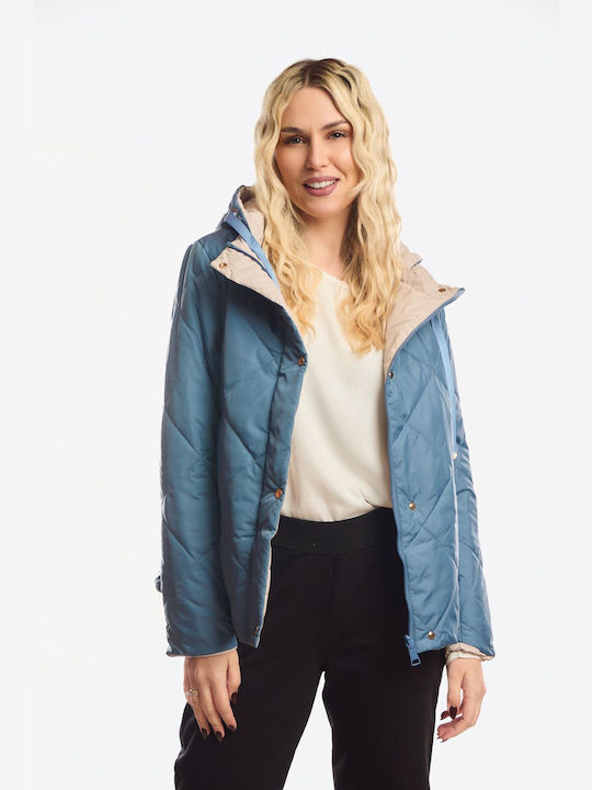 Short Women's Double Sided Jacket for Winter Siel