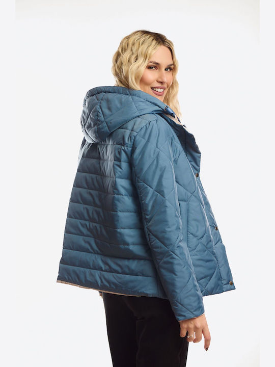 Short Women's Double Sided Jacket for Winter Siel