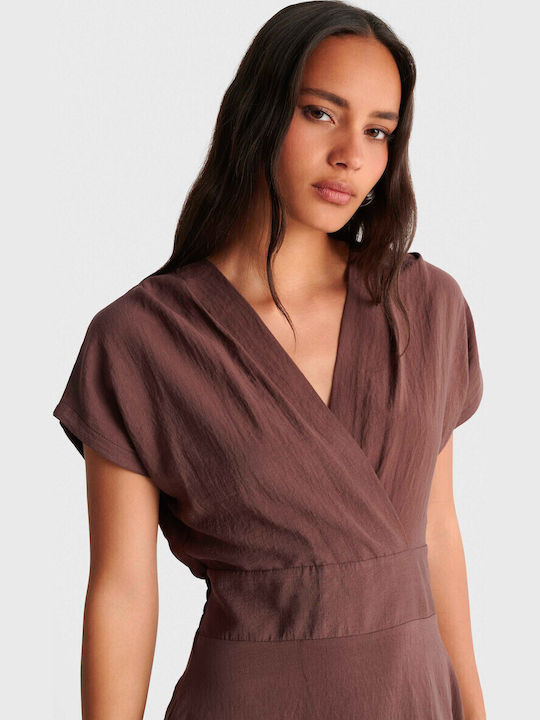 Summer Midi Dress Brown