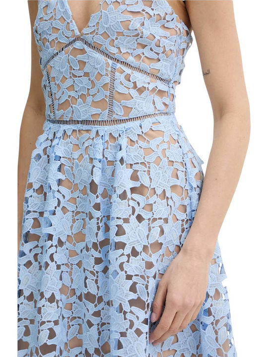 Summer Dress for Wedding / Christening with Lace Blue