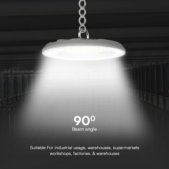V-TAC Bell Light 100W Warm White 8300lm With Built-In LED Gray Ø23.5xH3.2cm
