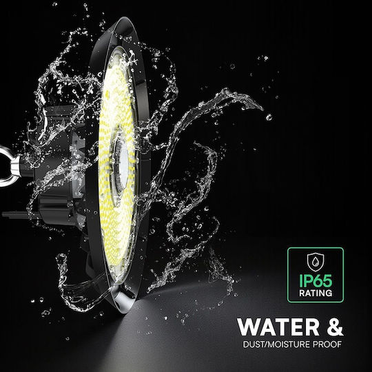 V-TAC Commercial Bell Light 100W Natural White 13500lm with Built-in LED Black Ø32.6xH32.6cm
