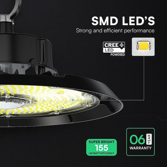 V-TAC Commercial Bell Light 150W Cool White 20200lm with Built-in LED Black