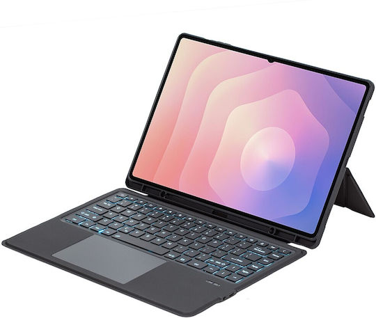 Elegant Series TouchPad и RGB Backlight Флип Капак с Клавиатура Черен Samsung Galaxy Tab S11 Ultra