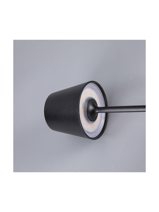 Zambelis Lights Επιτραπέζιo Φωτιστικό LED Εξωτερικού Χώρου 1.5W με Θερμό Λευκό Φως Μαύρο