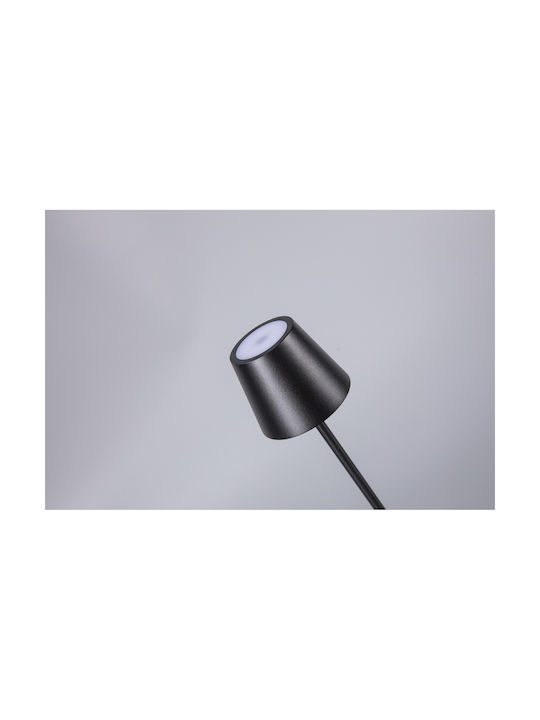 Zambelis Lights Επιτραπέζιo Φωτιστικό LED Εξωτερικού Χώρου 2W με Θερμό Λευκό Φως Μαύρο
