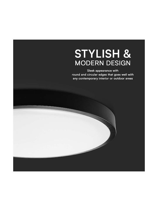 V-TAC Ceiling Mount Light Bathroom White with Integrated LED
