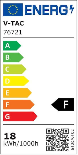 V-TAC Deckenleuchte Badezimmer 30cm Schwarz mit Integrierter LED