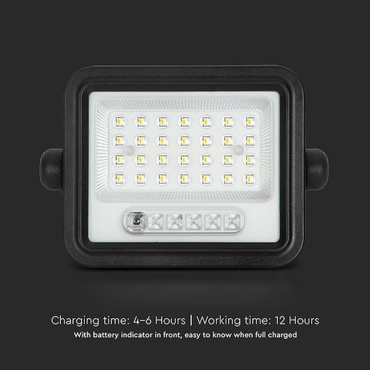 V-TAC Στεγανός Ηλιακός Προβολέας LED 50W Θερμό Λευκό 2000K IP65