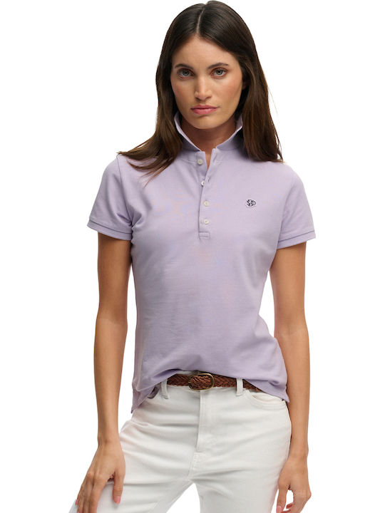 Heritage Women's Polo Short Sleeve Blouse Parma Violet Purple