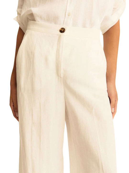 Women's Fabric Trousers White