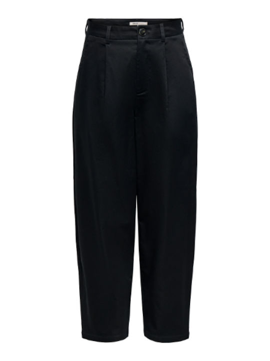 Women's Chino Cotton Black Trousers
