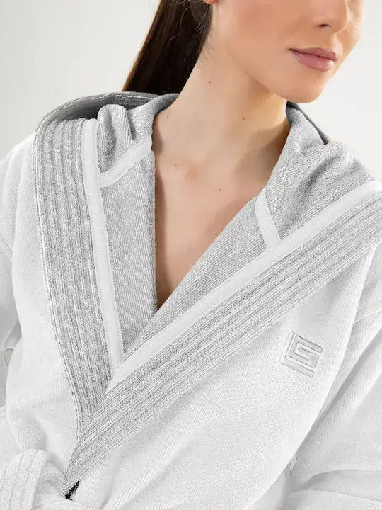 Guy Laroche Monogram Μπουρνούζι με Κουκούλα