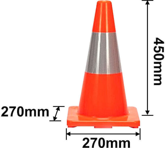Traffic Cone from Plastic with Height 45cm