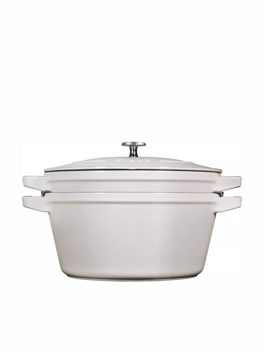 Staub Round Cast Iron Dutch Oven 33x35cm 3 Pieces