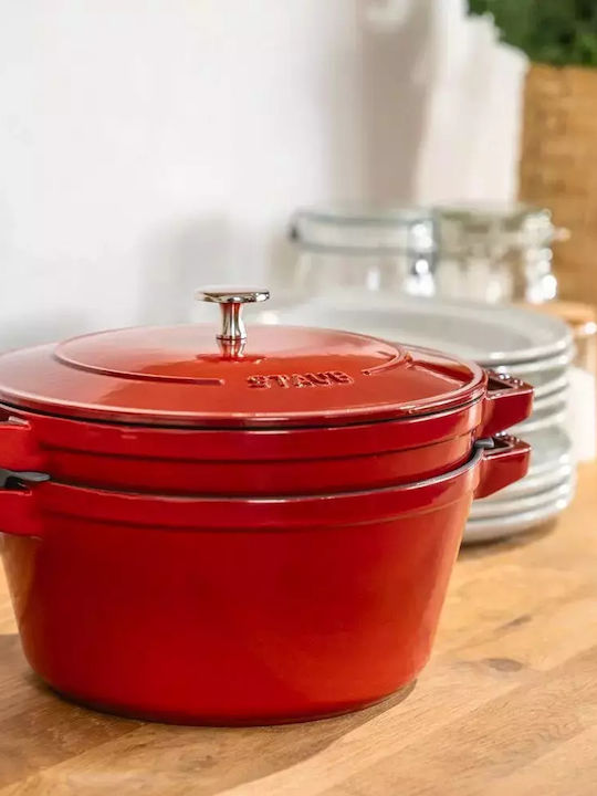 Staub Γάστρα Στρογγυλή Μαντεμένια 40x35cm 3τμχ