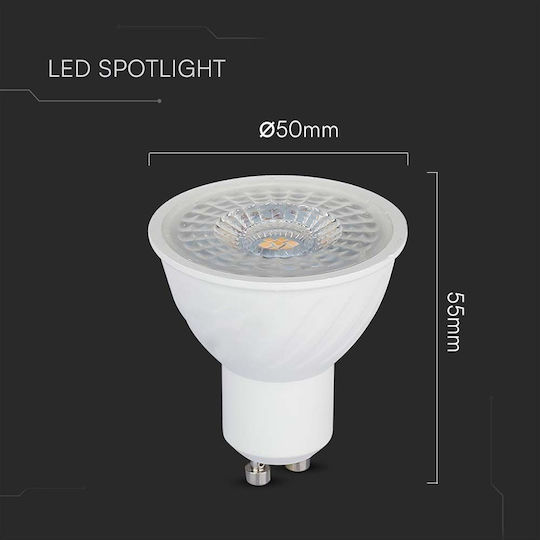 Λάμπα LED 6W για Ντουί GU10 Ψυχρό Λευκό