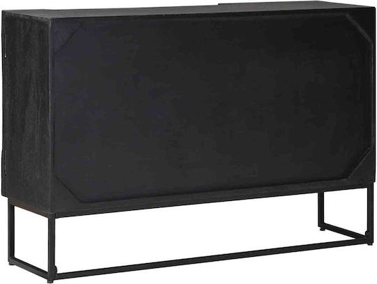 Μπουφές Ξύλινος Μαύρο 105x30x68cm